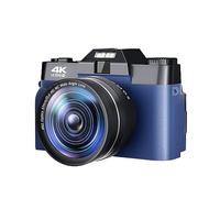 nmbhus Cámara De Fotos Digital Vintage De 48MP Lente Gran Angular Grabadora Fotográfica 4K Videocámara Compacta WiFi Blogger Vlogging Cámara De Vídeo(No TF Card,with Wide Angle Lens01)