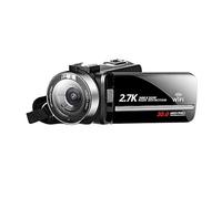 nmbhus Cámara De Vídeo Digital HD, Pantalla Táctil, Visión Nocturna Infrarroja, WiFi, Cámara For Selfies, Videocámara DV, Todo En Una Máquina(Black)