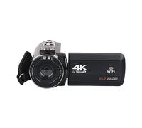 nmbhus Cámara De Video Vlogging 4K Completa For Transmisión En Vivo Videocámara Digital Al Aire Libre WiFi Webcam 16X Grabadora De Fotografía(128G SD Card,Black)