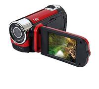 nmbhus Cámara Digital 1080P Zoom Digital 16X Cámaras de Video de videocámara con rotación de 270 Grados for Vlog(Color:Red)
