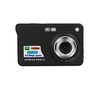 nmbhus Cámara Digital Autofocus Vlogging Camera 48MP con videocámara de Pantalla Grande for fotografía for niños y Adultos(Black)