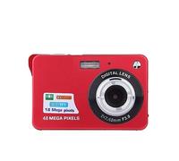 nmbhus Cámara Digital HD De 48 Megapíxeles Cámara De Tarjeta De Estudiante Retro Videocámara Selfie(Red)