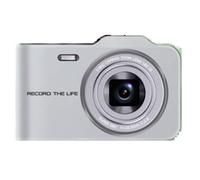 nmbhus Cámara Digital Vintage for Estudiantes, Nivel de Entrada, cámara Micro con Tarjeta vlog, 4800 W píxeles(Silver)