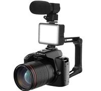 nmbhus Cámara HD WiFi DSLR 4K cámara Dual 64 Millones de Belleza cámara de grabación de Fotos Digital cámara de visión Nocturna(Size:D5+Light+Lens+Mac+Stand)
