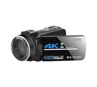 nmbhus Cámaras De Transmisión Full UHD 4K For Vlog Video Record 56MP WiFi Webcam 18X Videocámara De Fotos Digital Visión Nocturna Infrarroja(16G SD Card)