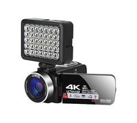 nmbhus Cámaras De Video UHD 4K Vlogging WiFi Live Streaming Webcam Videocámara Digital For Exteriores Grabadora De Blogger Portátil(128G SD Card,2)