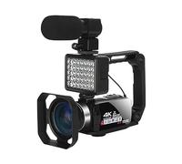 nmbhus Cámaras De Video UHD 4K Vlogging WiFi Live Streaming Webcam Videocámara Digital For Exteriores Grabadora De Blogger Portátil(No SD Card,4)