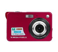 nmbhus Cámaras Digitales Portátiles 720P Videocámara 18MP Foto 8X Zoom Antivibración 2,7 "Pantalla Retro Vintage Fotografía Grabadora(64G TF Card,Red)