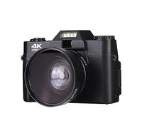 nmbhus Cámaras Fotográficas con Lente Macro Gran Angular For Selfie Videocámara Digital De 48MP Cámara Web con Zoom De 16X Grabadora De Fotografía con Enfoque Automático(with 128G,with Lens)