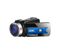 nmbhus Cámaras Profesionales 4K For Grabación De Video 56MP WiFi Vlog Videocámara Streaming Webcam Estabilizador De Visión Nocturna IR(128G SD Card,Blue)
