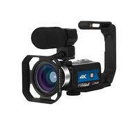 nmbhus Cámaras Profesionales 4K For Grabación De Video 56MP WiFi Vlog Videocámara Streaming Webcam Estabilizador De Visión Nocturna IR(No SD Card,Set-Blue)
