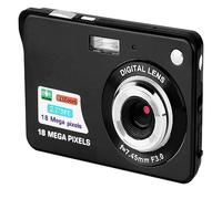 nmbhus Mini Cámara Digital For Fotografía Grabadora De Fotos Compacta Vintage Pantalla De 2.7 "Portátil DV Selfie Retro 18MP Videocámara(32G SD Card,Black)