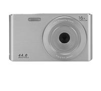 nmbhus Mini Cámaras Digitales De 48MP For Fotografía, Pantalla TFT De 2,8 ", Grabadora De Vídeo 4K, Temporizador Automático, Detección Facial, Grabadora De Fotos Vintage(No SD Card,Silver)