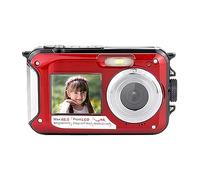 nmbhus Mini Cámaras Digitales For Niños De 48MP For Fotografía, Grabadora De Vídeo Compacta Retro Vintage For Niños, Videocámaras Impermeables 3M For Exteriores(Size:No TF Card,Color:Red)