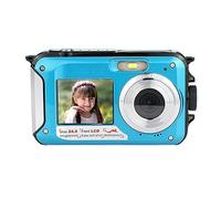 nmbhus Mini Cámaras Digitales For Niños De 48MP For Fotografía, Grabadora De Vídeo Compacta Retro Vintage For Niños, Videocámaras Impermeables 3M For Exteriores(Size:No TF Card,Color:Blue)