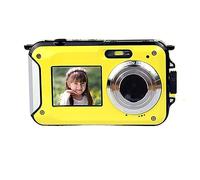 nmbhus Mini Cámaras Digitales For Niños De 48MP For Fotografía, Grabadora De Vídeo Compacta Retro Vintage For Niños, Videocámaras Impermeables 3M For Exteriores(Size:No TF Card,Color:Yellow)