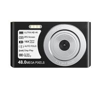 nmbhus Minicámaras De Vídeo Digitales 4K con Enfoque Automático For Fotografía, Videocámara Compacta Vlog, Grabadora De Fotos Portátil De 48MP For El Hogar(64G SD Card,Black)