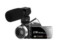 nmbhus Videocámara Portátil con Zoom 16X For Uso Doméstico, Grabadora De Vídeo Digital Vlog De 1080P, Cámaras For Exteriores For Cámara Web De Fotografía(128G SD Card,2)