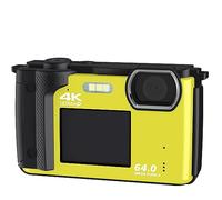 nmbhus Videocámara Selfie De Pantalla Dual Cámara Digital De 64MP For Fotografía 2 "2.8" WiFi 4K Vlog Cámara De Video Transmisión En Vivo Webcam(with 128G,Only Camera)