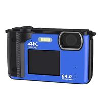 nmbhus Videocámara Selfie De Pantalla Dual Cámara Digital De 64MP For Fotografía 2 "2.8" WiFi 4K Vlog Cámara De Video Transmisión En Vivo Webcam(with 64G,Only Camera-02)