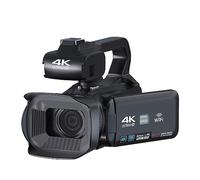 nmbhus Videocámara Vlog con Pantalla Táctil Giratoria De 4 ", Cámara De Vídeo 4K UHD For Transmisión En Vivo, Cámara Web WiFi, Cámaras Digitales De Enfoque Automático De 64MP(16G SD Card,CAM)