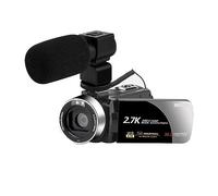 nmbhus Videocámara Vlog For Exteriores De 2,7 K For Fotografía, Zoom 16X, Grabadora De Vídeo, Rotación De Pantalla Táctil, Selfie, Cámara Digital For Uso Doméstico(16G SD Card,3)