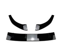 NMBNPKTUCU Difusor Parachoques Delantero para A3 8Y para S3 2021 2022 2023+ Kit Placa Protectora Inferior Negra Brillante Protector Labio Divisor Delantero Alerón Faldón Lateral Parachoques Delantero