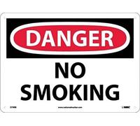NMC d79rb OSHA Sign ", Danger no fumar," 14 "x 10" altura, plástico rígido, negro/rojo sobre blanco