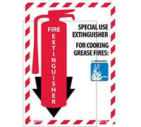 NMC FXPMSKP Special USE Extinguisher Sign - Señal de seguridad para extintor de incendios de vinilo PS de 9 x 12 pulgadas con gráfico