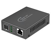 NMC001 RJ45-SFP Convertidor RJ45-Hembra,SFP Negro 1Gbps Aluminio LOGILINK