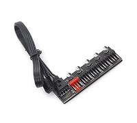 NMD&LR 4PIN PWM Fan, 1 To 5 Hub CPU Fan HUB Multi-Capacitor Hub for Desktop PC