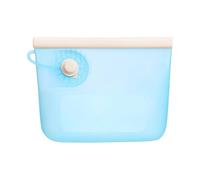 NMFLAB Bolsa de almacenamiento de silicona multiusos para preparación de comidas con cuerpo transparente y base de pie, bolsa de vacío para utensilios de cocina