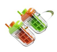 NMFLAB Botella de agua desmontable con bloque de hielo y correa extraíble para gimnasio, actividades al aire libre, botella de bloque de hielo de 32 onzas con pajita