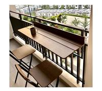 NMGBRDM Mesa Colgante Plegable para balcón, Mesa Colgante de 3 Alturas, Altura Regulable, Resistente a la Intemperie para Interior o Exterior Balcón Terraza o Jardín (Size:60×37桌子)