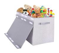 NMGHUTE Guardar Juguetes Caja De Juguetes Plegable, Organizador De Almacenamiento con Tapa, Cajas De Juguetes Grandes, Cestas con Asas para Sala De Estar, Sala De Juegos Dormitorio