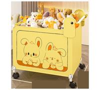 NMGHUTE Guardar Juguetes Organizador de Almacenamiento de Juguetes de plástico con Ruedas, contenedores de Almacenamiento de Juguetes, Caja de Juguetes para Sala de Juegos y Dormitorio Dormitorio(B)