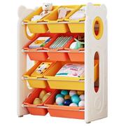 NMGHUTE Guardar Juguetes Organizadores Plásticos del Almacenamiento del Juguete con 10 Compartimientos Removibles para La Sala De Estar De La Sala De Juegos Dormitorio(B)