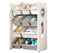 NMGHUTE Guardar Juguetes Organizadores Plásticos del Almacenamiento del Juguete con 10 Compartimientos Removibles para La Sala De Estar De La Sala De Juegos Dormitorio(D)