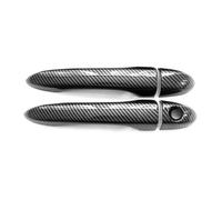 NMJLQW Cubiertas Manijas Puertas En Negro Brillante Carbono Para Fiat 500X 500 2016-2023 Piezas Moldura Para El Parabrisas(Style 8)