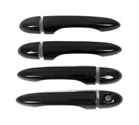 NMJLQW Cubiertas Manijas Puertas En Negro Brillante Carbono Para Fiat 500X 500 2016-2023 Piezas Moldura Para El Parabrisas(Style 4)