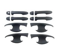 NMJLQW Cubiertas Manijas Puertas Para Hilux Para Fortuner 2015-2019 ABS Cromado Negro Piezas Estilo Pasta Embellecedora.(Type A)