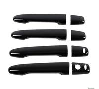 NMJLQW Cubiertas para Manijas De Puertas Exteriores Repuestos para Automóviles, Pegatinas Decorativas Estilo Exterior para Mitsubishi para Lancer 2008-2020(Black 2 Buttons)