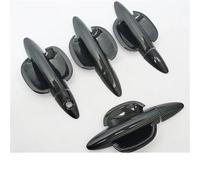 NMJLQW Decoración Exterior Cubierta Cromada Fibra Carbono para Manija Puerta Coche, Pegatinas Decorativas para KIA para Rio 3, para Rio3 K2, Estilo 2011-2016(Handle Bowl 0 Button)
