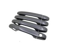 NMJLQW Embellecedores Manija Puerta Coche Pegatinas Fibra Carbono ABS Color Negro Para Subaru Para Levorg 2015 2016 2017 2018 2019(Style 5)