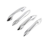 NMJLQW Embellecedores Manija Puerta Coche Pegatinas Fibra Carbono Cromadas ABS Negras Para Hyundai Para Tucson NX4 2021 2022 2023(Silver Chrome)