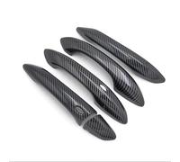 NMJLQW Embellecedores Manija Puerta Coche Pegatinas Fibra Carbono Cromadas ABS Negras Para Hyundai Para Tucson NX4 2021 2022 2023(Carbon Fiber Black)
