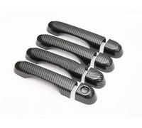 NMJLQW Para Jeep Para Renegade 2015-2019 Fibra Carbono Manija Puerta Paneles Cuenco Cubierta Protectora Superposiciones Piezas Panel(Type C)