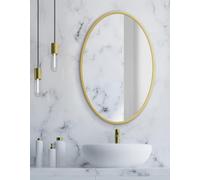 NMK HOME Espejo Decorativos de Pared Redondo 70 cm - Marco Dorado para Sala de Estar y Dormitorio
