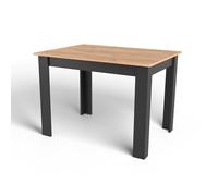NMK HOME Mesa de Comedor Moderna 120 x 80 cm - Mesa Blanca con Patas de Madera de Haya - Robusta y Fácil de Limpiar