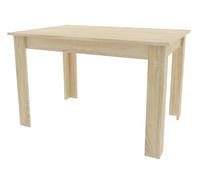 NMK HOME Mesa de Comedor Moderna 120 x 80 cm - Mesa Blanca con Patas de Madera de Haya - Robusta y Fácil de Limpiar